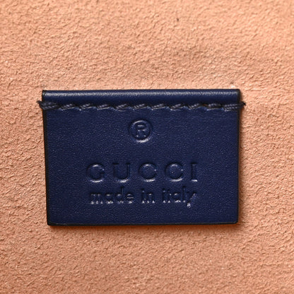 Gucci Calfskin GucciGhost Print Pouch Blue Agata Hibiscus Red 6 of 10