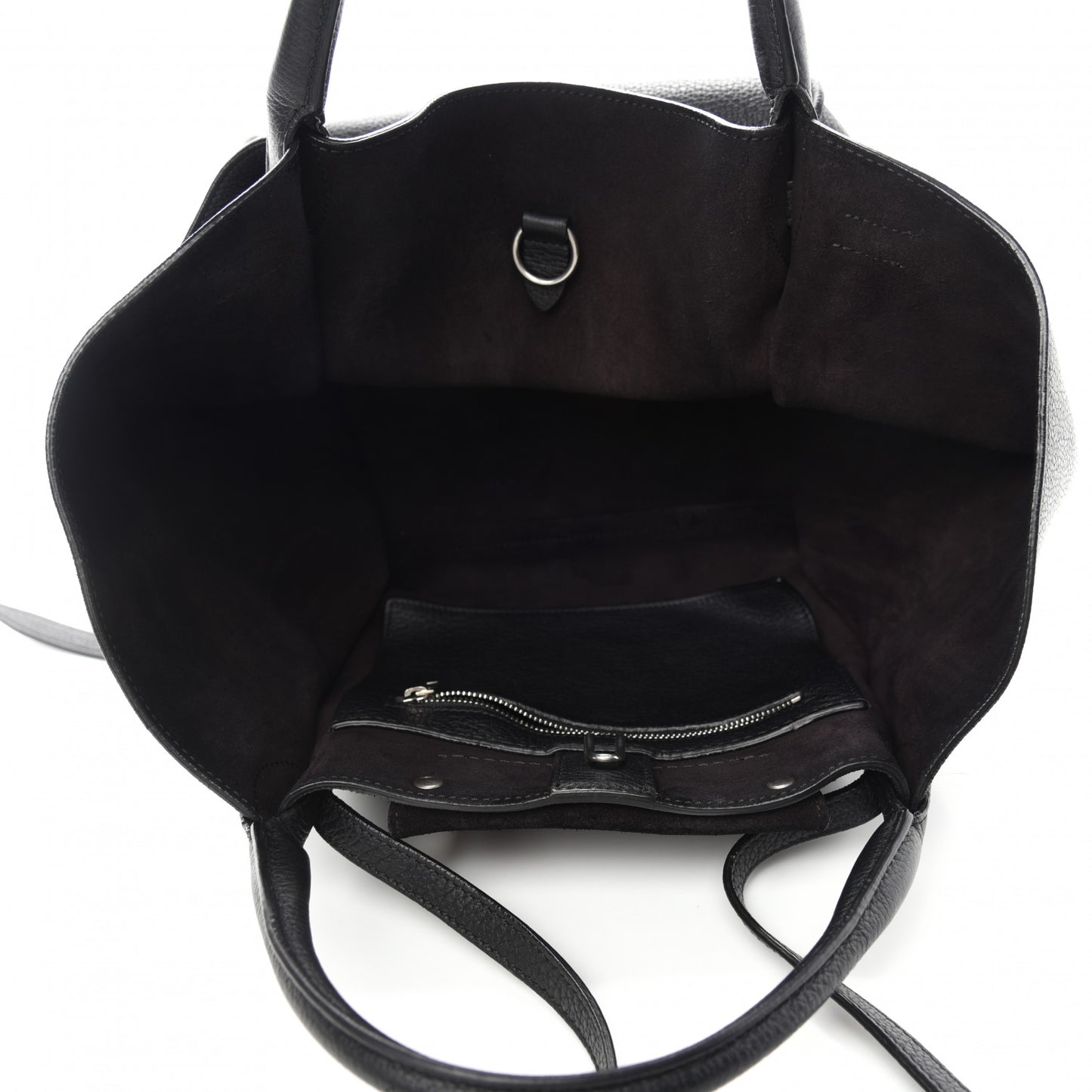 Supple Grained Calfskin Small Big Bag Black