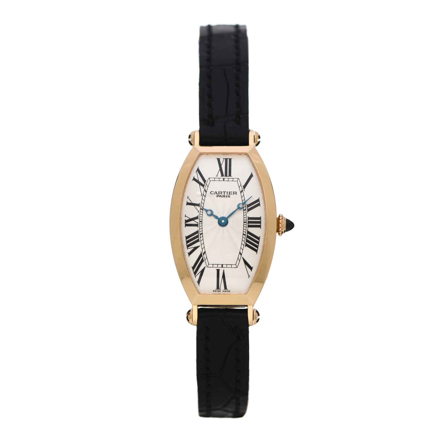 18K Yellow Gold Alligator 21mm Tonneau Manual Winding Watch