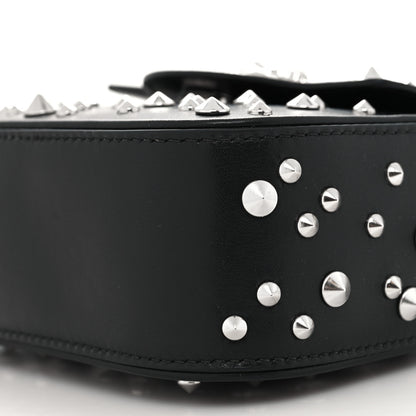 Versace Grained Calfskin Spiked Micro La Medusa Bag Black 9 of 9