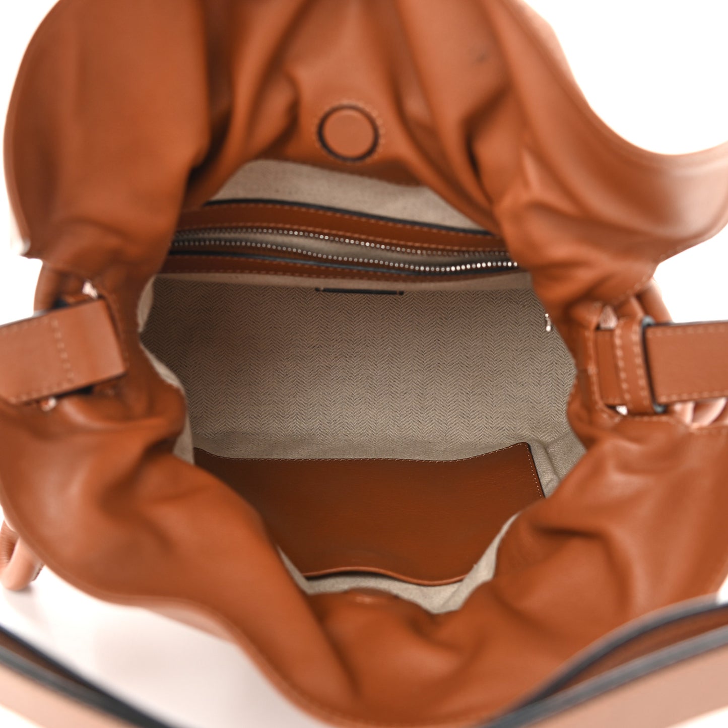 Calfskin Medium Flamenco Knot Bag Tan Warm Desert