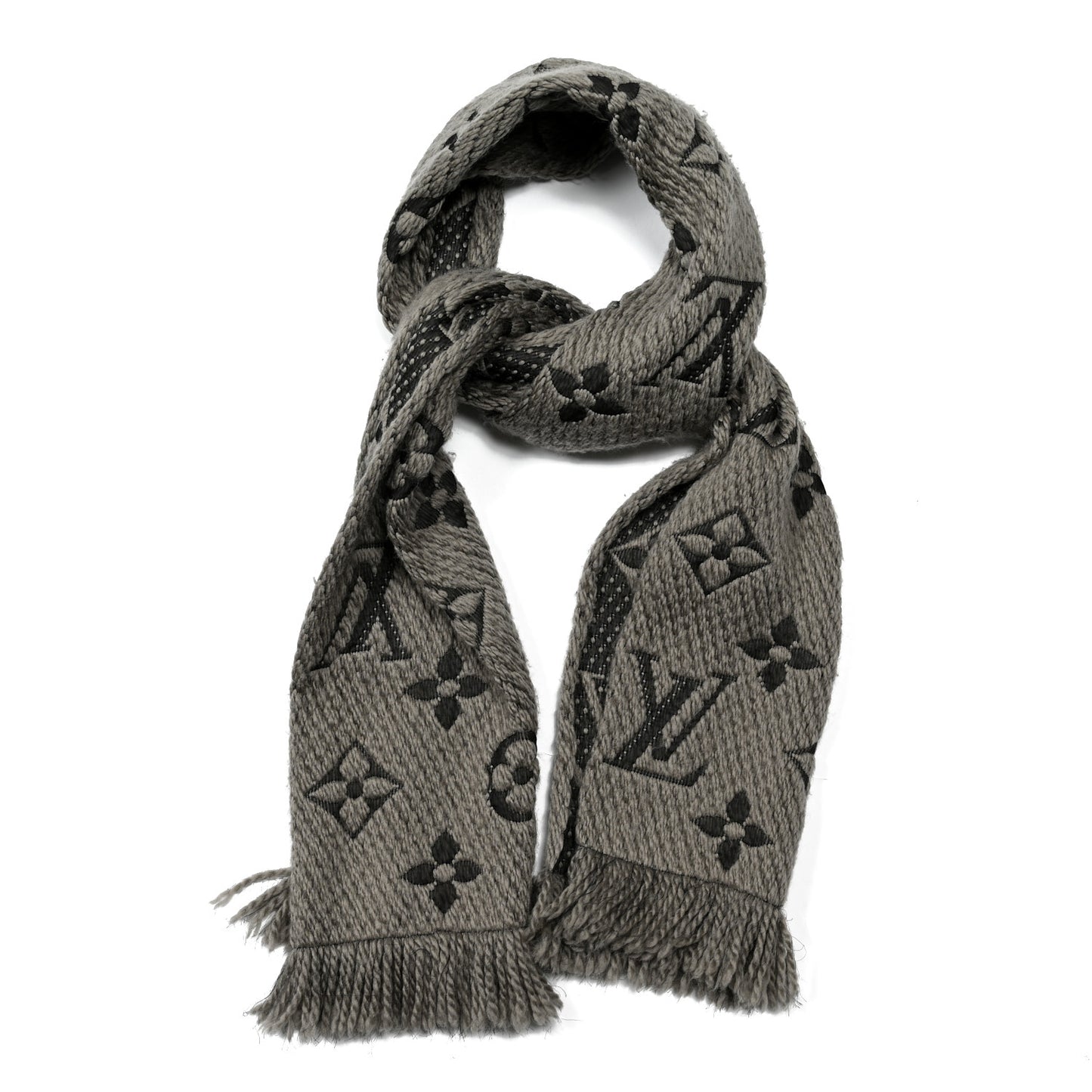 Wool Silk Logomania Scarf Verone