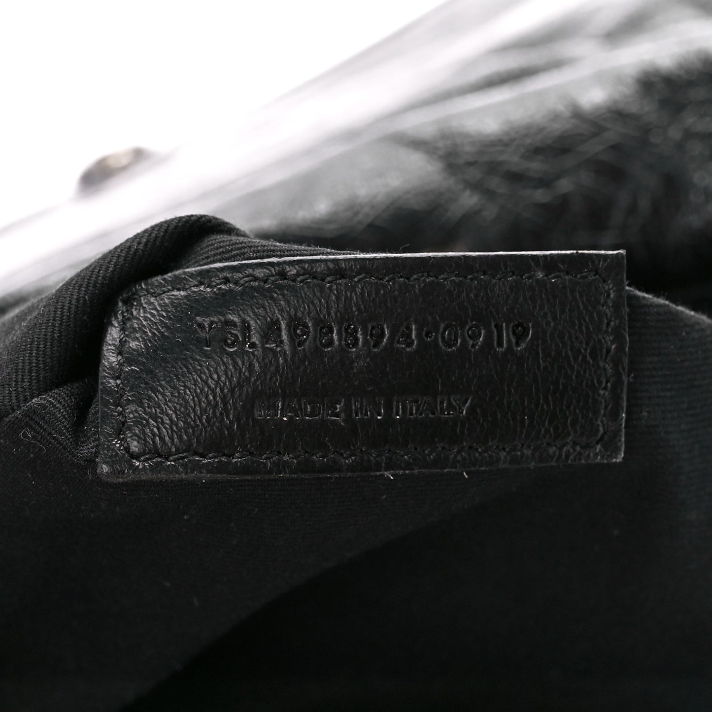 Crinkled Calfskin Matelasse Monogram Medium Niki Chain Satchel Black
