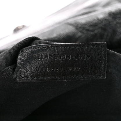 Saint Laurent Crinkled Calfskin Matelasse Monogram Medium Niki Chain Satchel Black 8 of 11