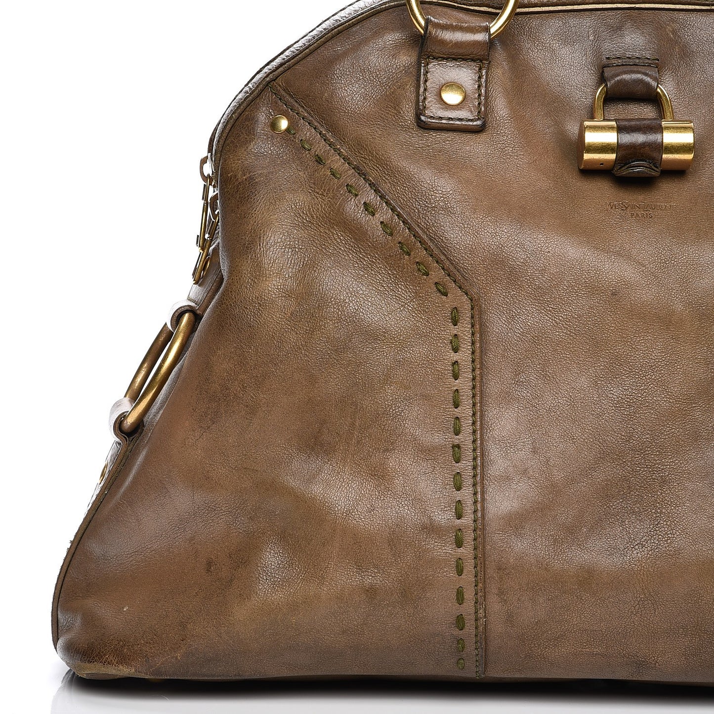 Calfskin Large Muse Olive