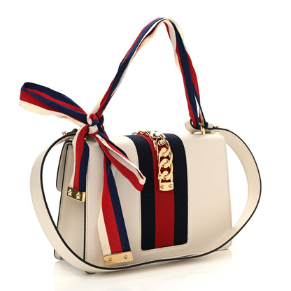 Gucci Calfskin Small Sylvie Shoulder Bag Off White 2 of 7
