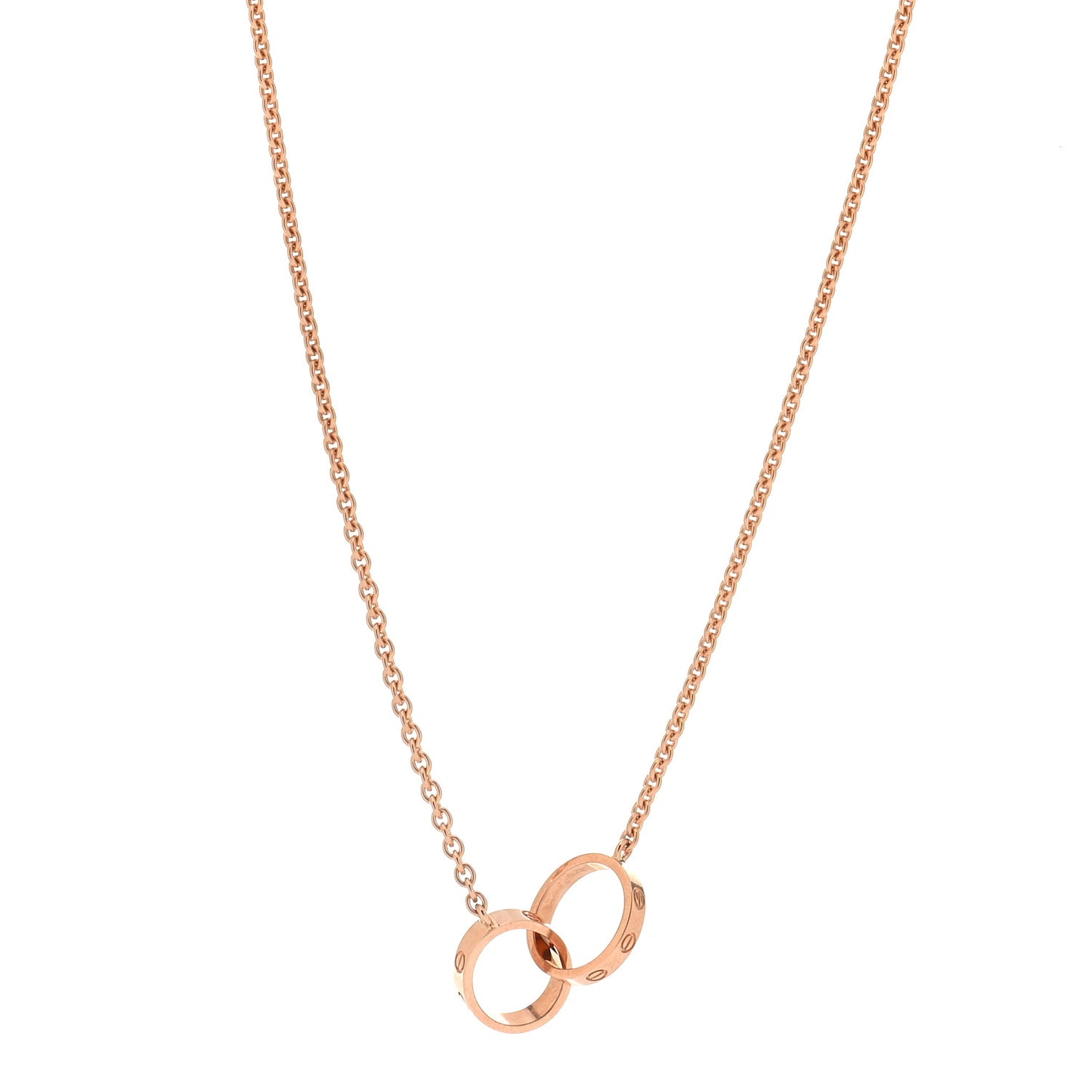 18K Pink Gold Interlocking LOVE Necklace