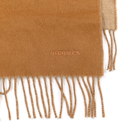 Hermes Cashmere Recto Verso Muffler Camel Beige 3 of 4
