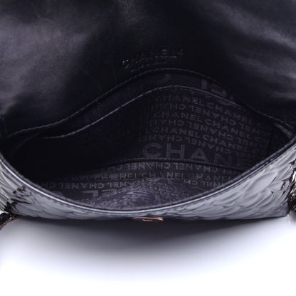 Chanel Patent Camellia Embossed Mini Flap Black 11 of 11