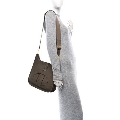 Hermes Taurillon Clemence Evelyne III PM Etoupe 2 of 10