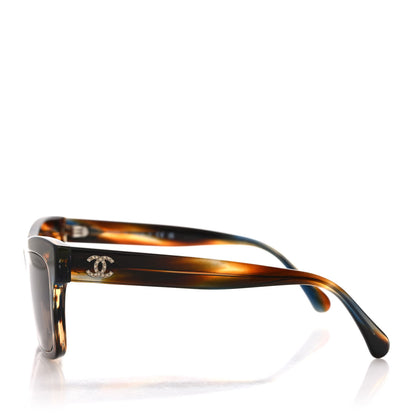 Chanel Acetate Crystal CC 5496 Sunglasses Tortoise 3 of 8