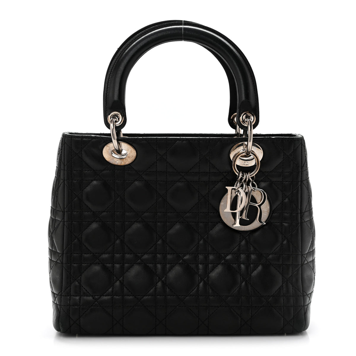 Lambskin Cannage Medium Lady Dior Black