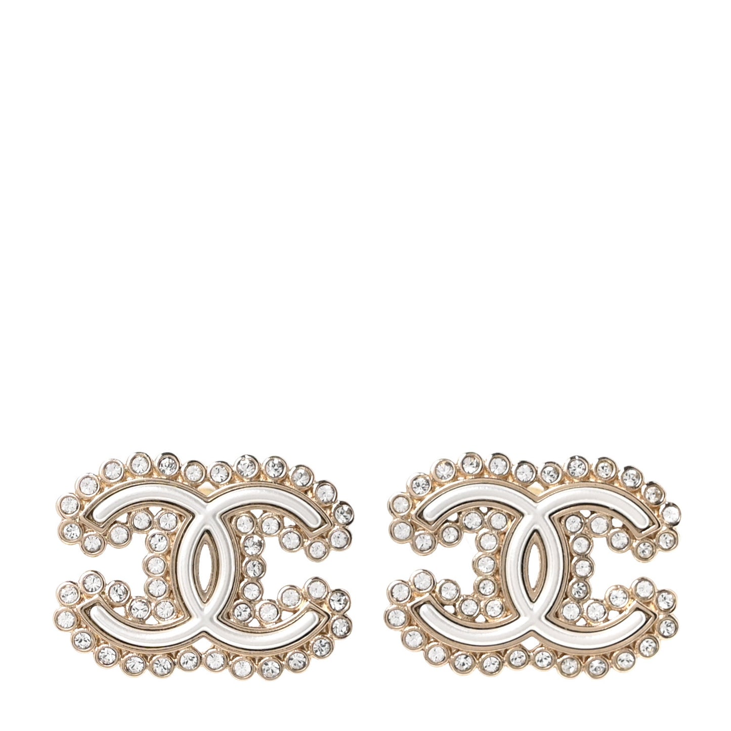 Crystal CC Earrings Gold