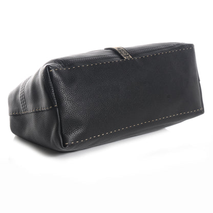 Fendi Calfskin Romano Selleria Villa Borghese Tote Black 4 of 8