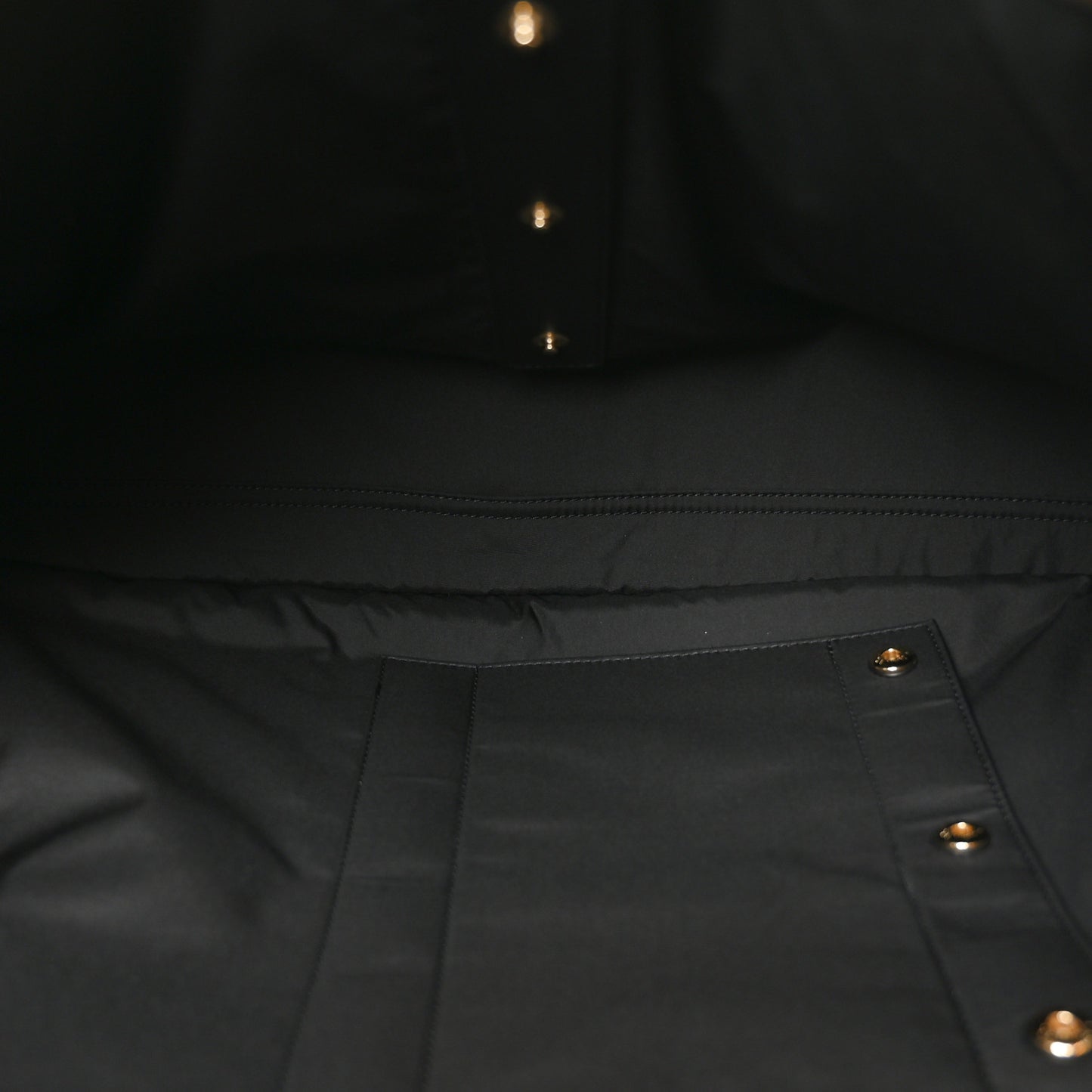 Shiny Grained Calfskin Quilted Travel Bowling Bag Black