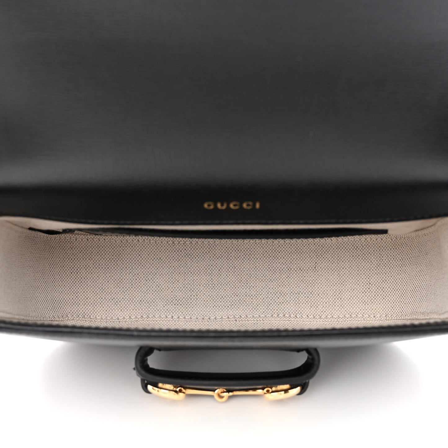 Azalea Calfskin Web Mini Horsebit 1955 Shoulder Bag Black