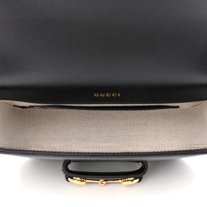 Gucci Azalea Calfskin Web Mini Horsebit 1955 Shoulder Bag Black 5 of 11