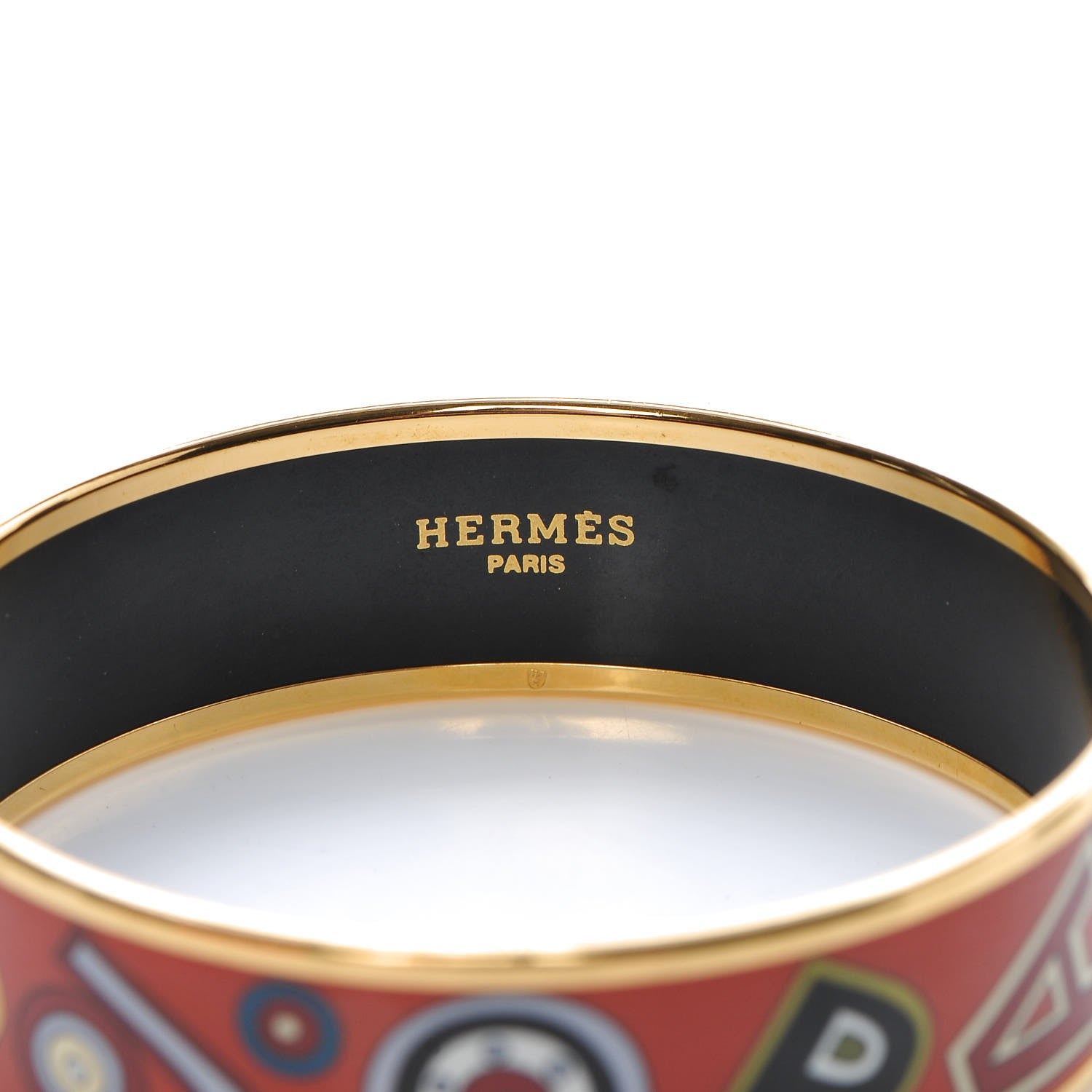 Hermes Enamel Printed Wide Tohu Bohu Bracelet 65 4 of 6