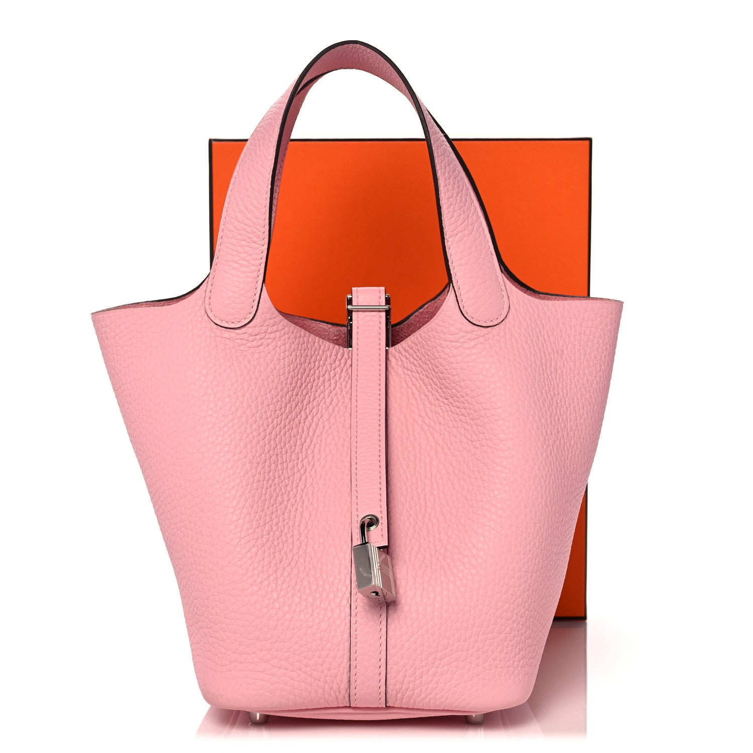 Hermes Taurillon Clemence Picotin Lock 18 PM Rose Sakura 10 of 10