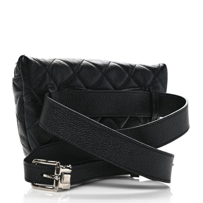 Chanel Grained Calfskin Quilted Waist Belt Bag Black 3 of 8