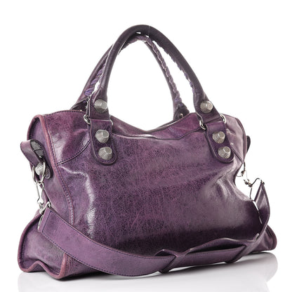 Balenciaga Agneau Giant 21 Silver Hardware City Raisin 4 of 23