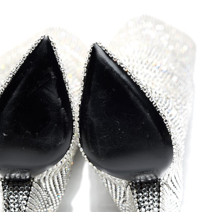 Saint Laurent Swarovski Crystal Embellished Niki 105 Thigh High Boots 39 7 of 9