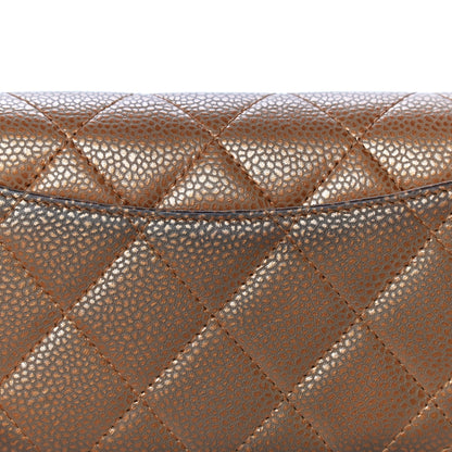 Chanel Metallic Caviar Quilted Large Flap Wallet Copper 10 of 10