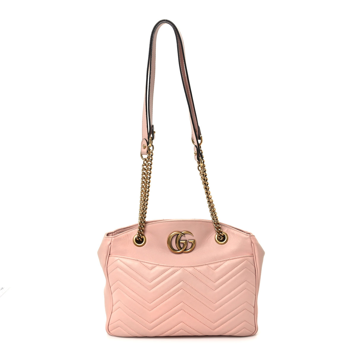 Calfskin Matelasse Medium GG Marmont Open Top Shoulder Bag Perfect Pink