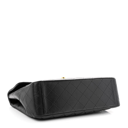 Chanel Lambskin Quilted XL Jumbo Single Flap Black 4 of 12