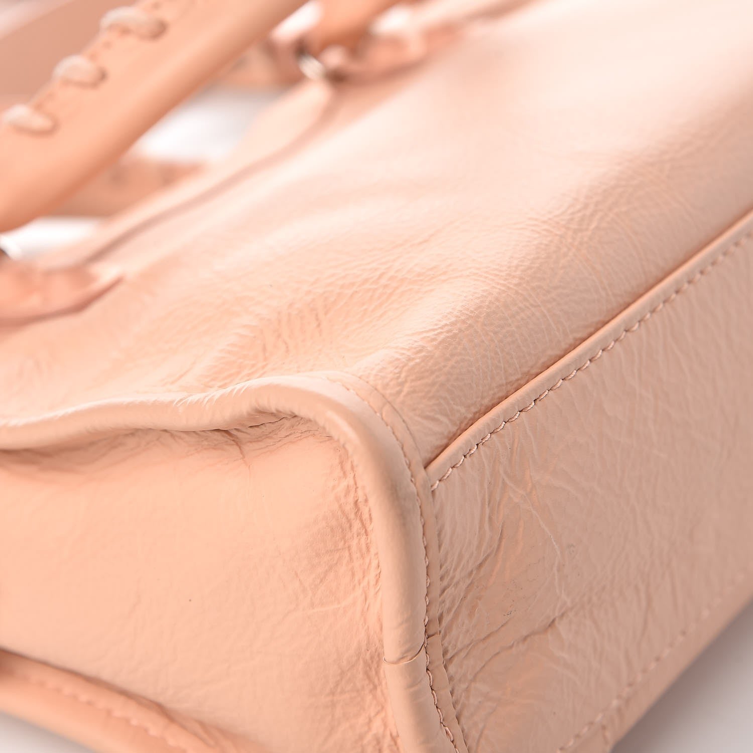 Balenciaga Matte Goatskin Rubber Covered Classic Hardware Mini City Rose Poudre 12 of 13