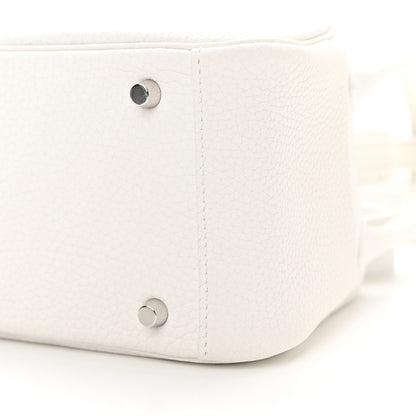 Hermes Taurillon Clemence Mini Lindy 20 New White 10 of 11