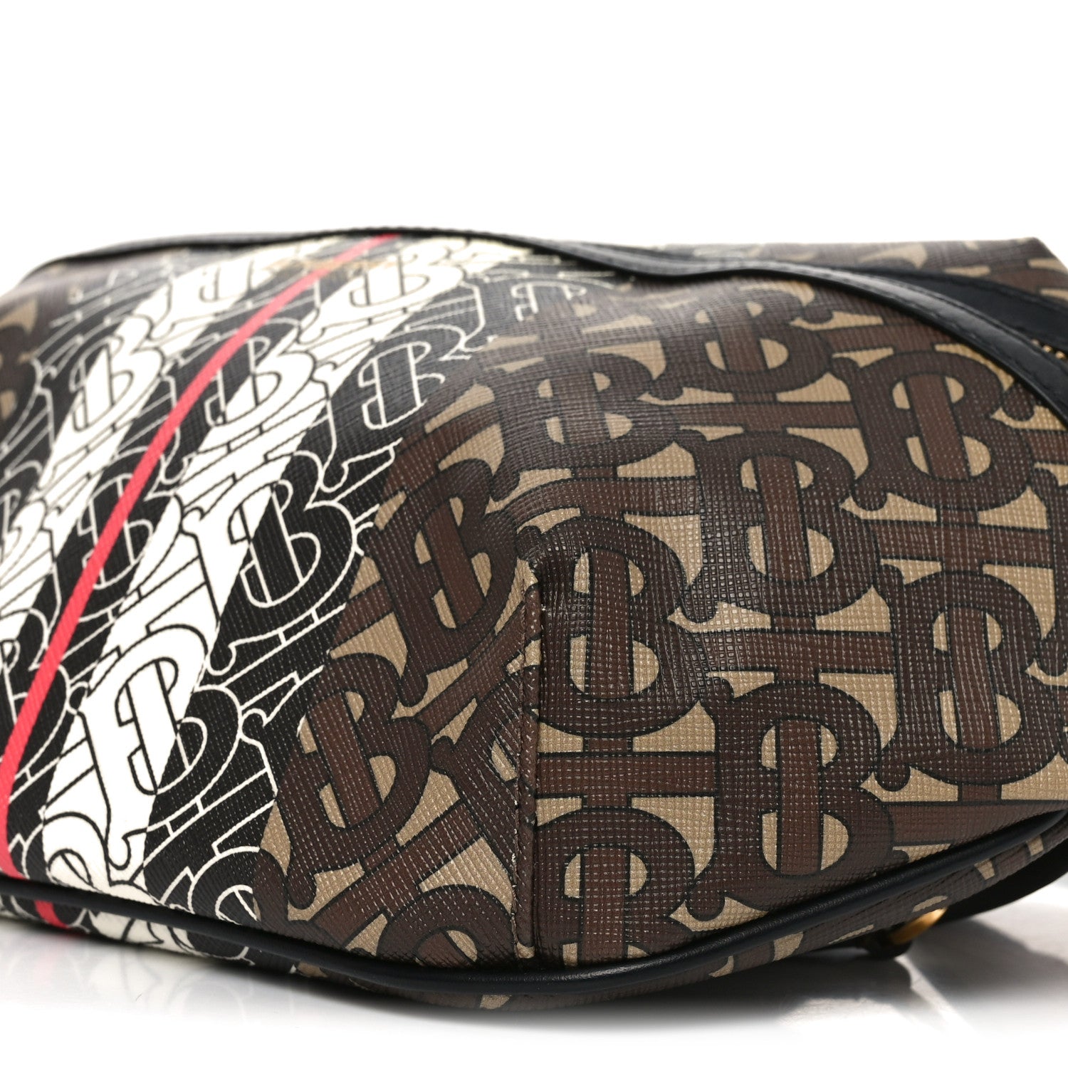 Burberry E-Canvas Monogram Stripe Medium Sonny Bum Bag Bridle Brown 17 of 17