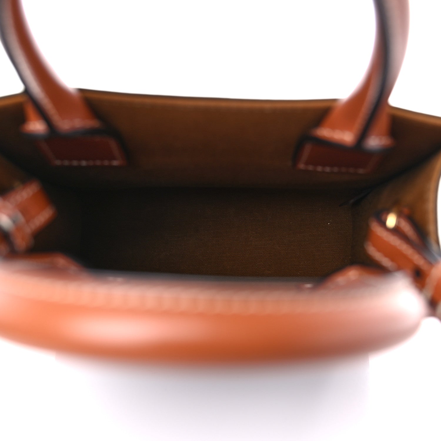 Celine Triomphe Canvas Calfskin Mini Vertical Cabas Tan 5 of 9