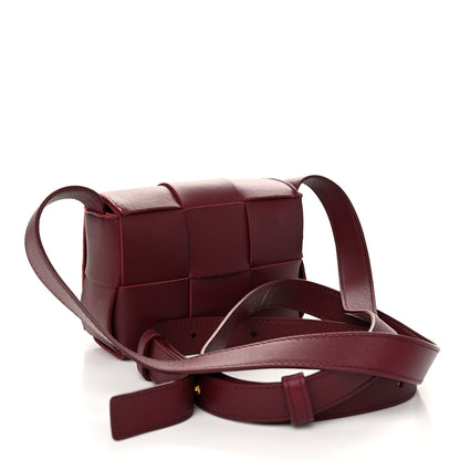 Bottega Veneta Lambskin Maxi Intrecciato Extra Mini Cassette Crossbody Bag Barolo 3 of 9