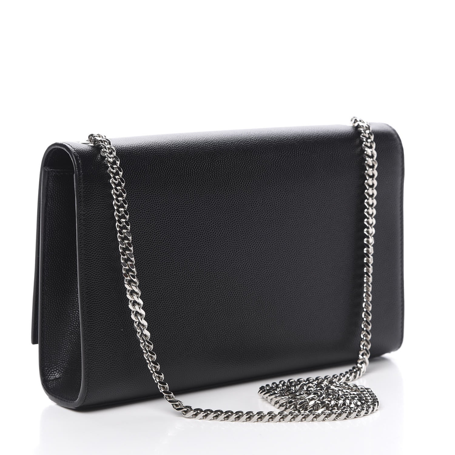 Saint Laurent Grain De Poudre Medium Classic Monogram Kate Satchel Black 3 of 10
