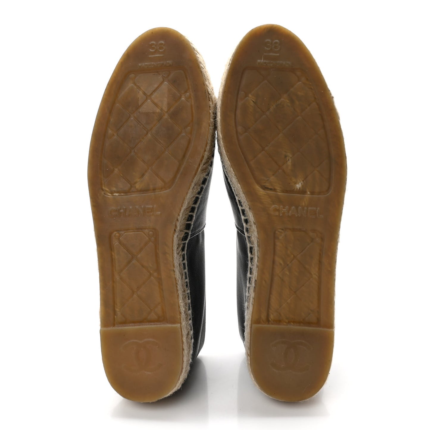 Lambskin CC Espadrilles 38 Black
