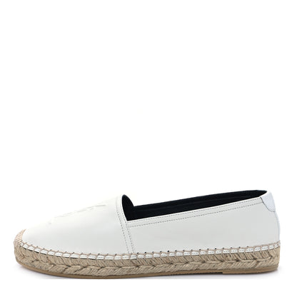 Saint Laurent Lambskin Monogram Espadrilles 38 Beige 1 of 10