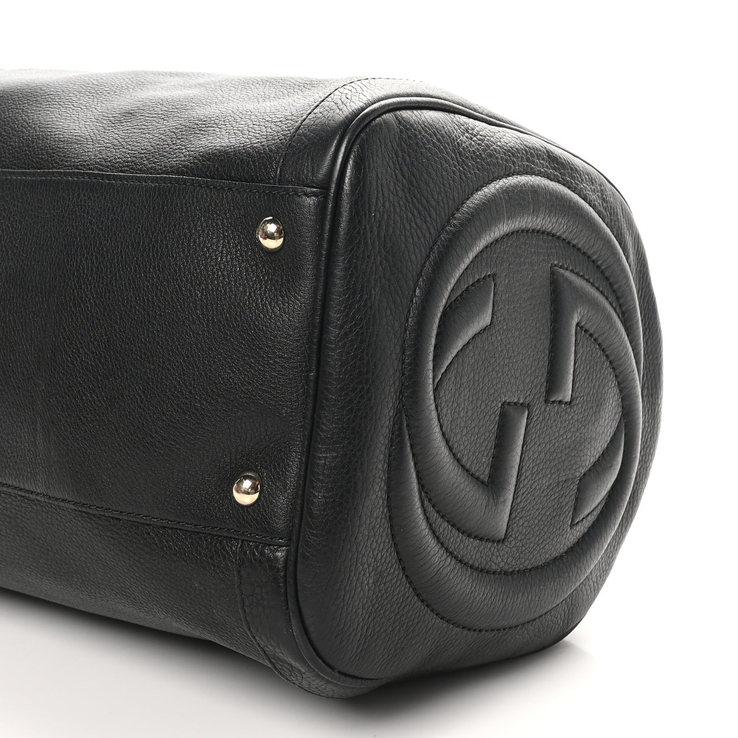 Pebbled Calfskin Medium Soho Boston Black