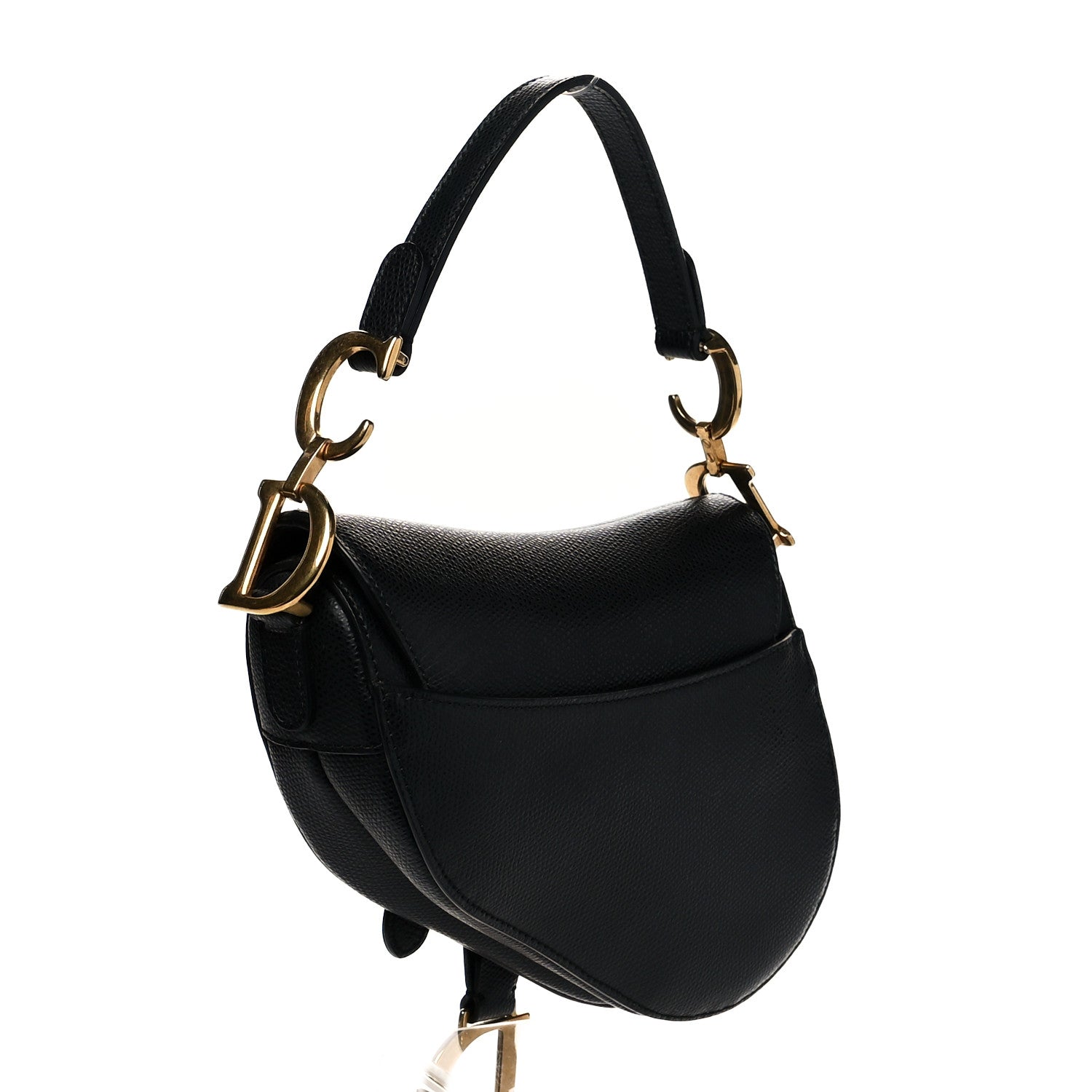Christian Dior Grained Calfskin Mini Saddle Bag Black 3 of 11