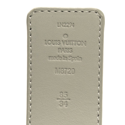 Louis Vuitton Monogram Eclipse 40mm LV Initiales Reversible Belt 85 34 Khaki Gradient 3 of 5