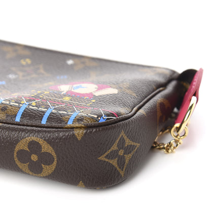 Louis Vuitton Monogram 2020 Christmas Animation Roller Coaster Mini Pochette Accessories Pivoine 5 of 8