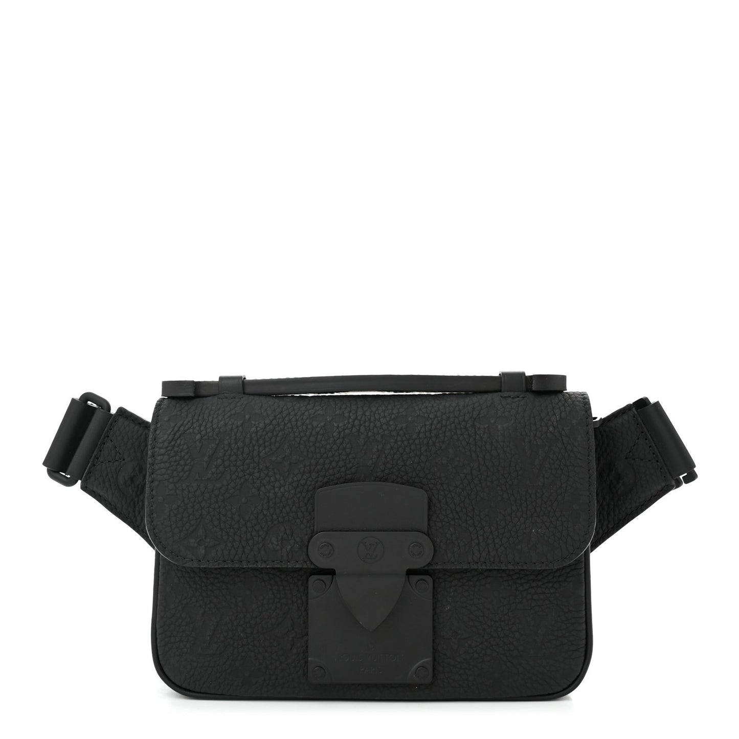 Taurillon Monogram S Lock Sling Bag Black