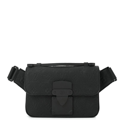 Louis Vuitton Taurillon Monogram S Lock Sling Bag Black 1 of 9