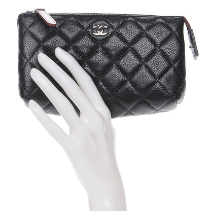 Chanel Caviar Quilted Small Cosmetic Case Black 2 of 9