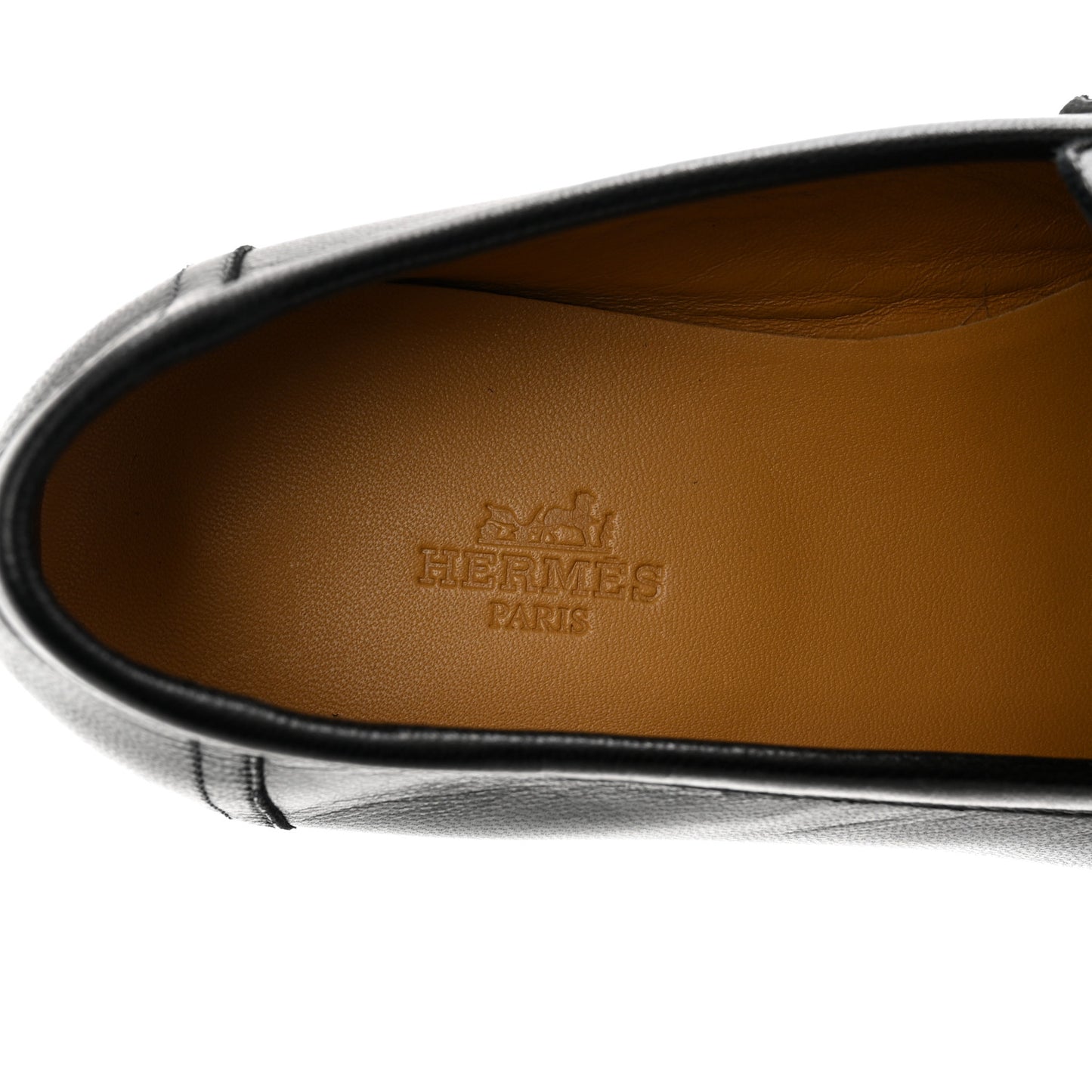 Goatskin Mens Paris Loafers 40.5 Black