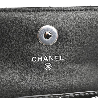 Chanel Patent Quilted Belt In Love Double Mini Flap Waist Bag Black Pink 7 of 13