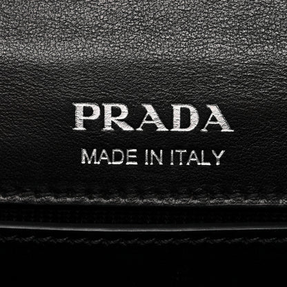 Prada City Calf Plex Ribbon Bag Black Rosa 6 of 9