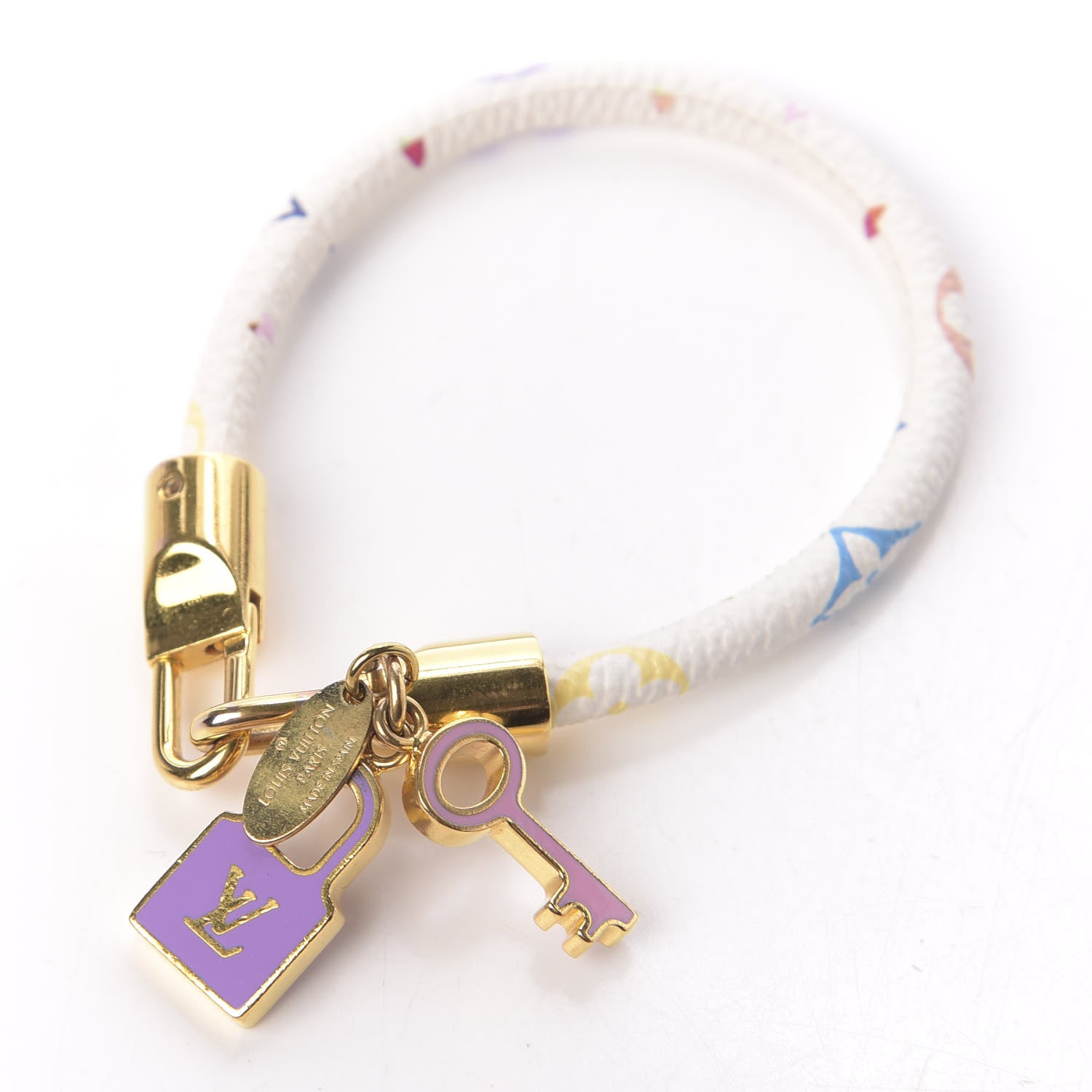 Louis Vuitton Monogram Multicolor Luck It Bracelet 17 White 4 of 6