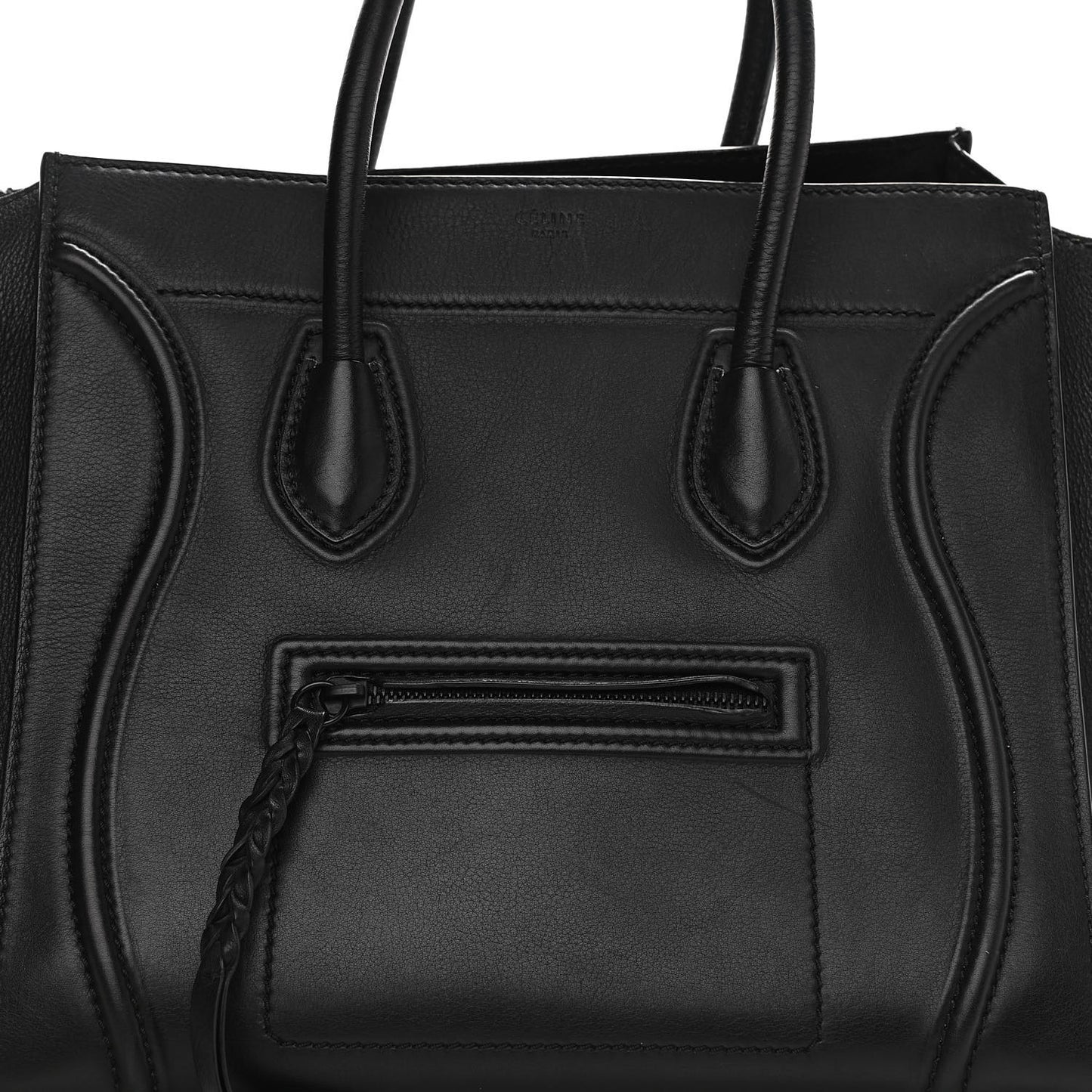 Smooth Calfskin Medium Phantom Luggage Black