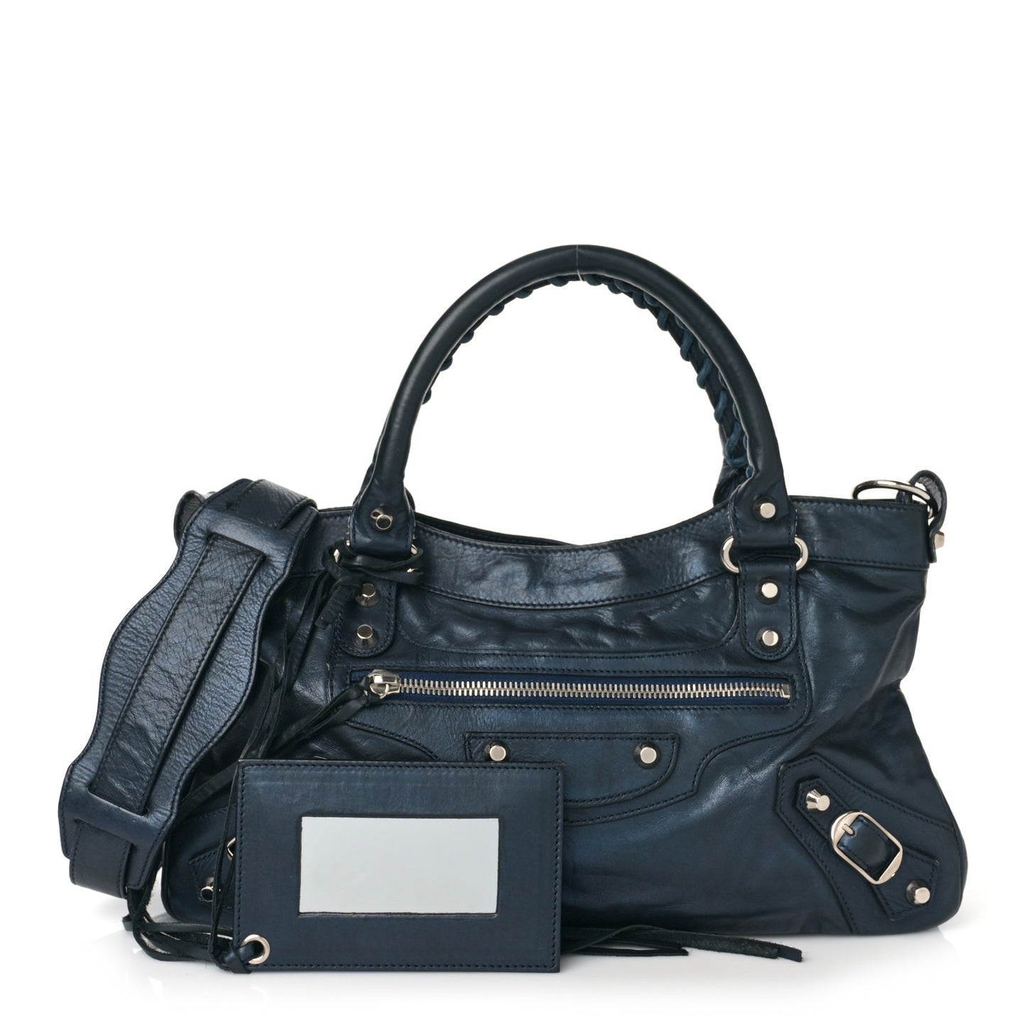 Iridescent Calfskin Classic Hardware First Bleu Mineral